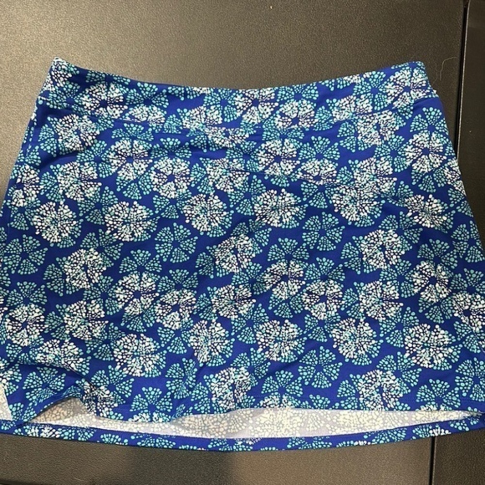 Tranquility by Colorado Clothing Blue Floral Mini Skirt